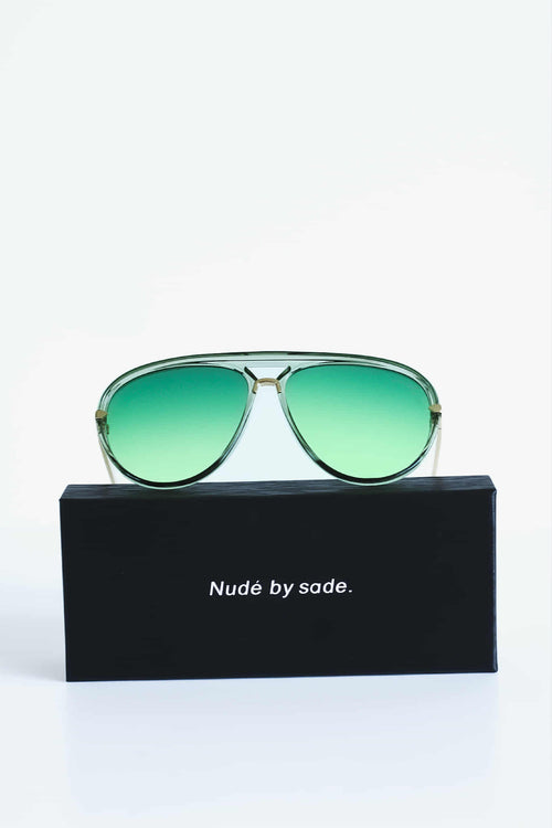GREEN N GOLD PALM ẅ a FREE nudé by sade bag